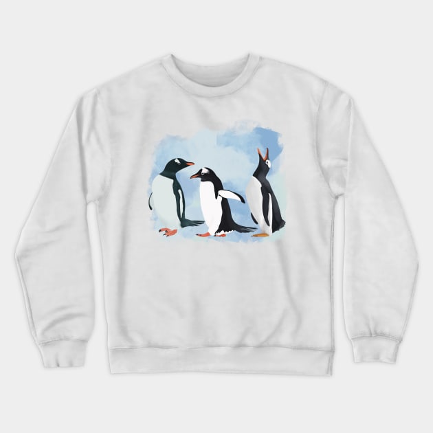 Three Penguins Crewneck Sweatshirt by Suneldesigns